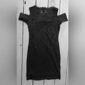ambiance black lace dress Akira | Black Lace Maxi Dress With Sash-Detail main image 0